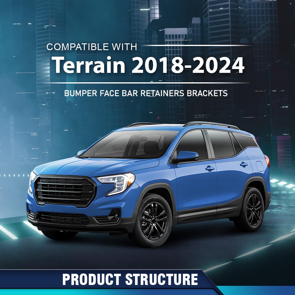 PIT66 Front Bumper Face Bar Retainers Brackets Fit GMC Terrain 2018-2024