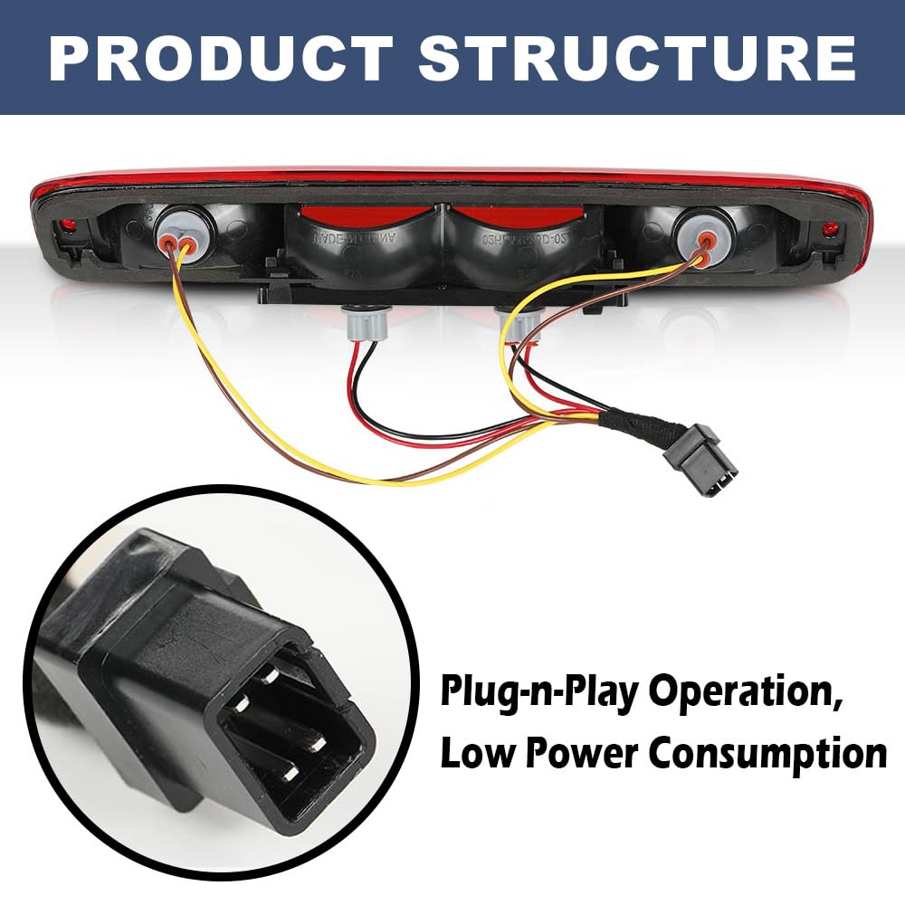 PIT66 3rd Brake Light, Fit 1999-2006 Chevy Silverado GMC Sierra 1500 2500 3500 & HD