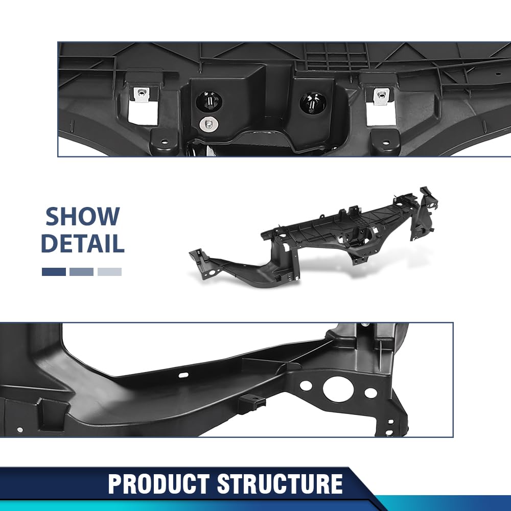 PIT66 Front Radiator Support Core Assembly Compatible with Lincoln MKZ 2013-2016 DP5Z16138E Black PP