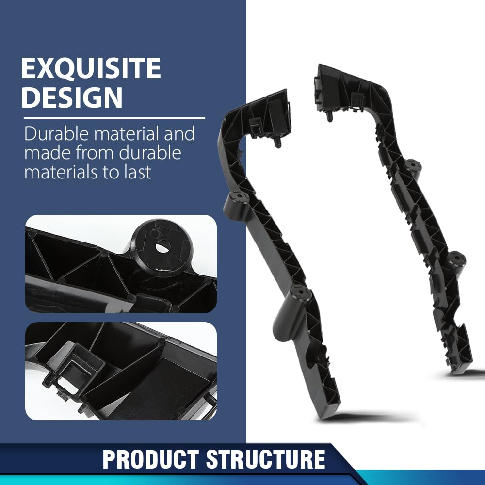 PIT66 Rear Outer Bumper Brackets Support, Black