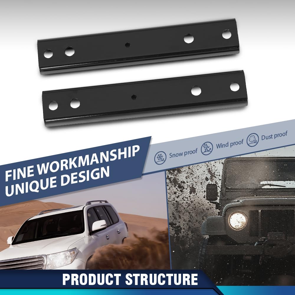 PIT66 Rear Bumper Mounting Brackets Pair F81Z17788AA, FO1166193 Black