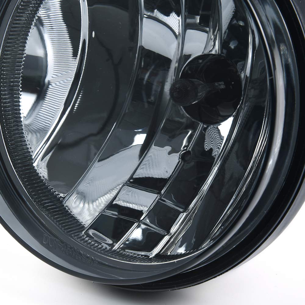 PIT66 Front Bumper Fog Lights, Compatible with 2007-2013 GMC Sierra 1500/2007-2014 GMC Sierra 2500HD/3500HD (Do Not Compatible on Classic Model) Left+Right Smoked Lens