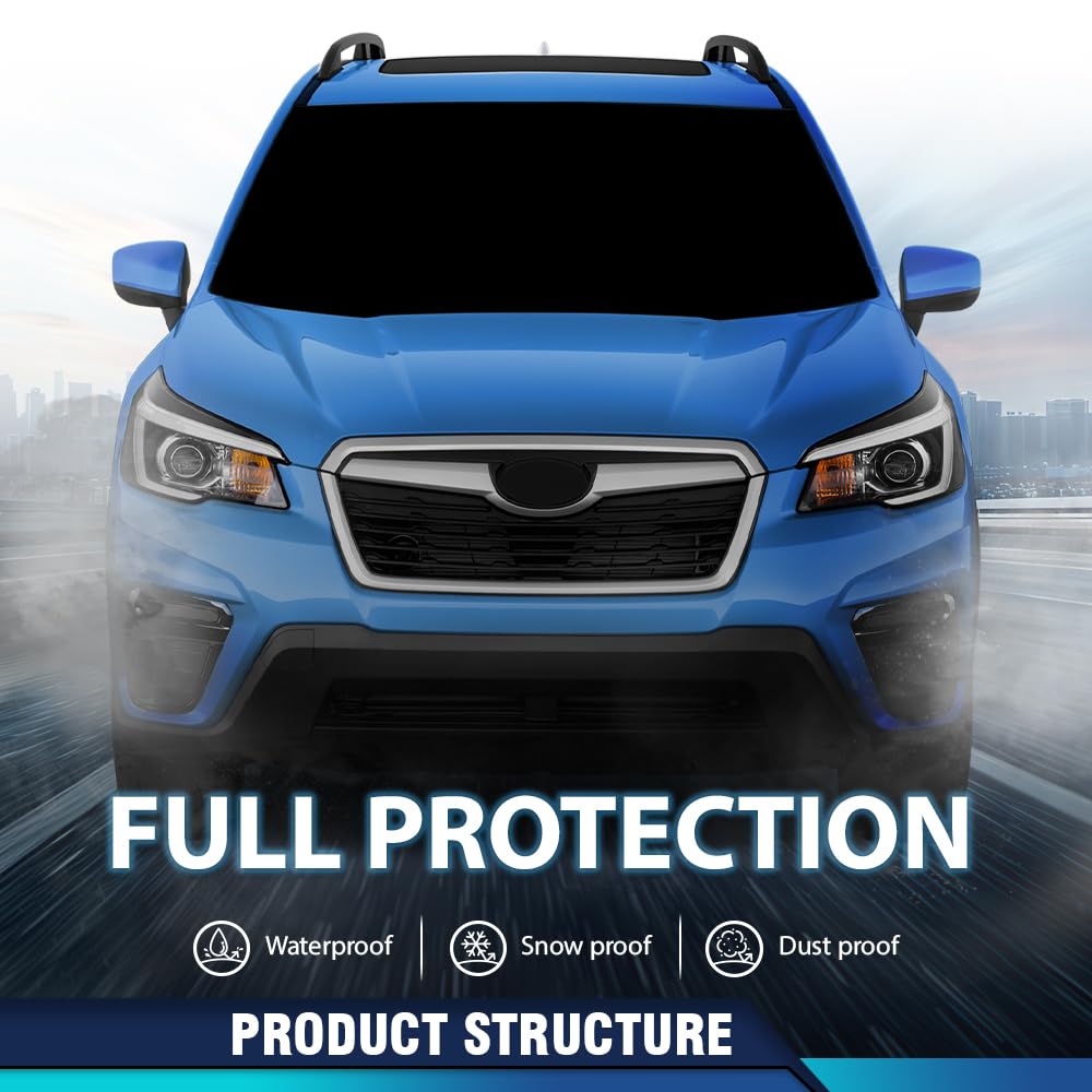 PIT66 Fog Light Cover Trim Set Front Driver and Passenger Side Compatible with Subaru Forester 2019 57731SJ140, 57731SJ150, SU1038119, SU1039119 Black