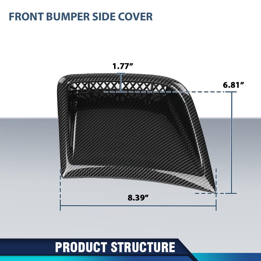 PIT66 Front Bumper Side Air Vents Corner Cover, Plastic