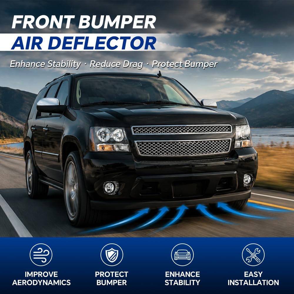 PIT66 Front Air Dam Deflector Fit Chevy Avalanche Tahoe Suburban 2007-2013