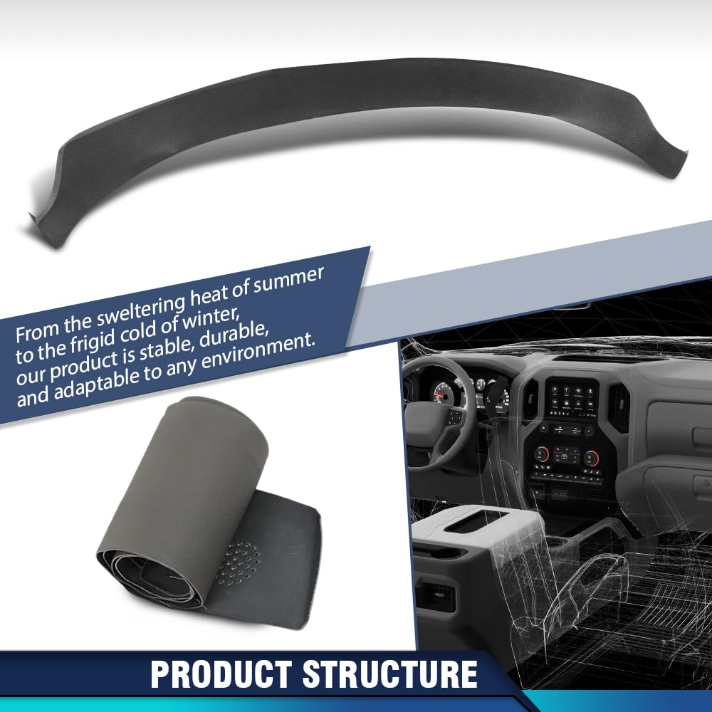 PIT66 TPE Dash Cover Cap Black Compatible with Chevy Cavalier 1995-2005 Dashboard Cap