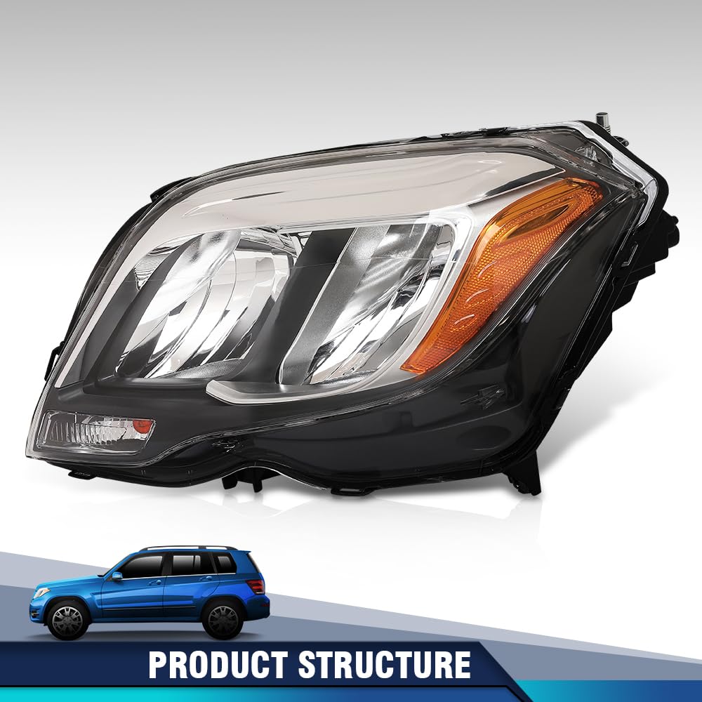 PIT66 Front Headlight Assembly w/Bulb Left Driver Side