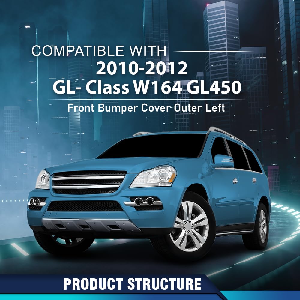 PIT66 Front Bumper Cover Bottom Trim Fit Benz GL-Class W164 GL450 2010-2012