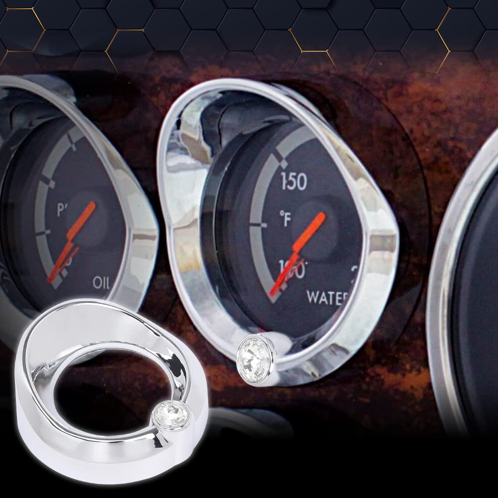 PIT66 Gauge Cover Compatible with Older Freightliner Century Clear Jewel Visor 2 3/8"
