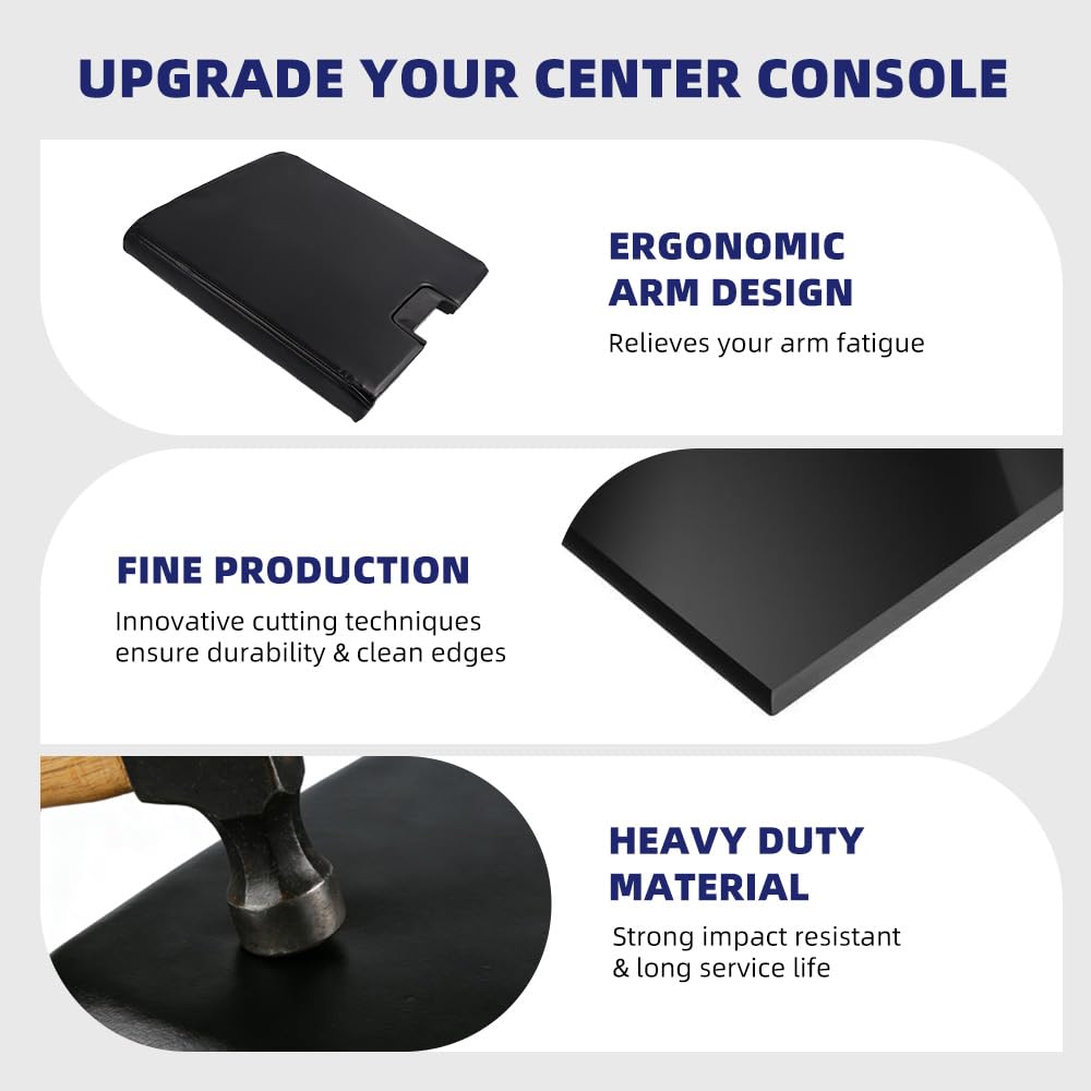 PIT66 Black Center Console Lid Repair Kit Fit Silverado Sierra 2008-2014