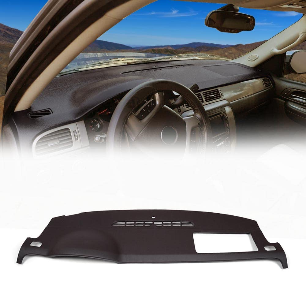 PIT66 Dash Cover Dashboard Panel Compatible with Chevy Avalanche, Tahoe, Suburban, Silverado, GMC Yukon/Yukon XL, Sierra 2007 2008 2009 2010 2011 2012 2013 2014 Brown
