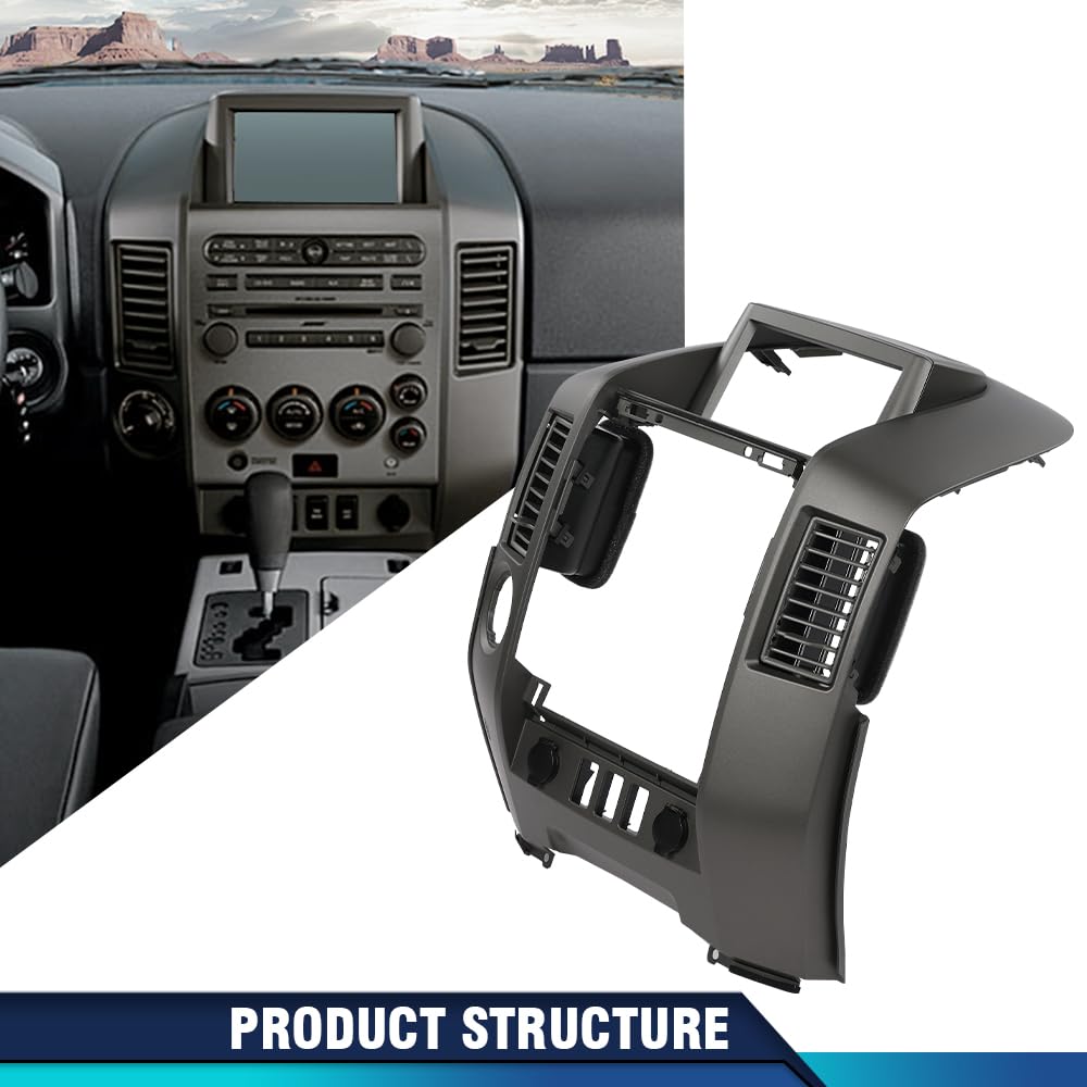 PIT66 Center Dash Bezel Panel Fit Nissan Titan 2004-2015 Armada 2005-2006