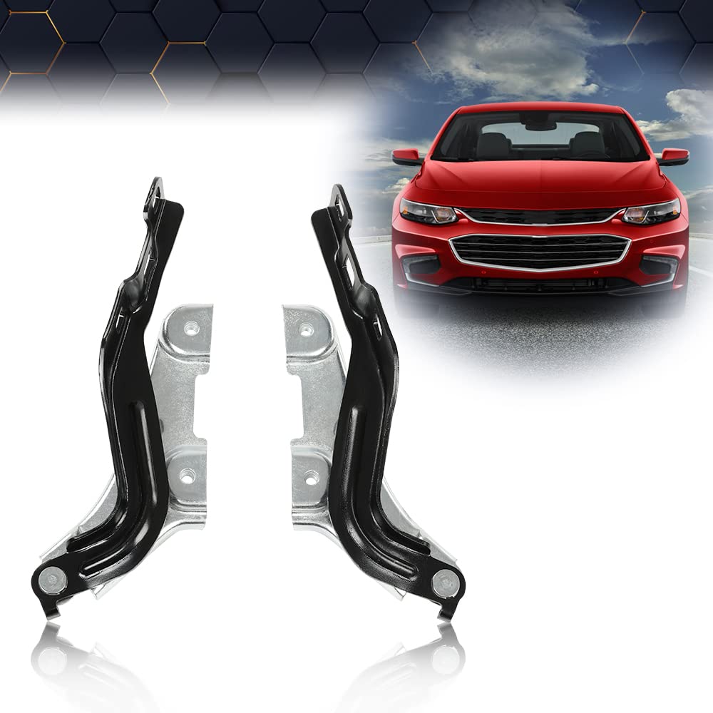 G-PLUS Hood Hinge Set Left Driver and Right Passenger Side Compatible with 2016-2022 Chevy Malibu Left Right Hood Hinge Assembly 23134811 GM1236171 23134810 GM1236170