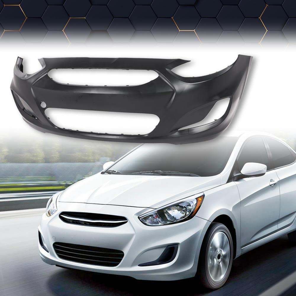 PIT66 Primed Front Bumper Cover Fit Hyun.dai Accent 2014-2017