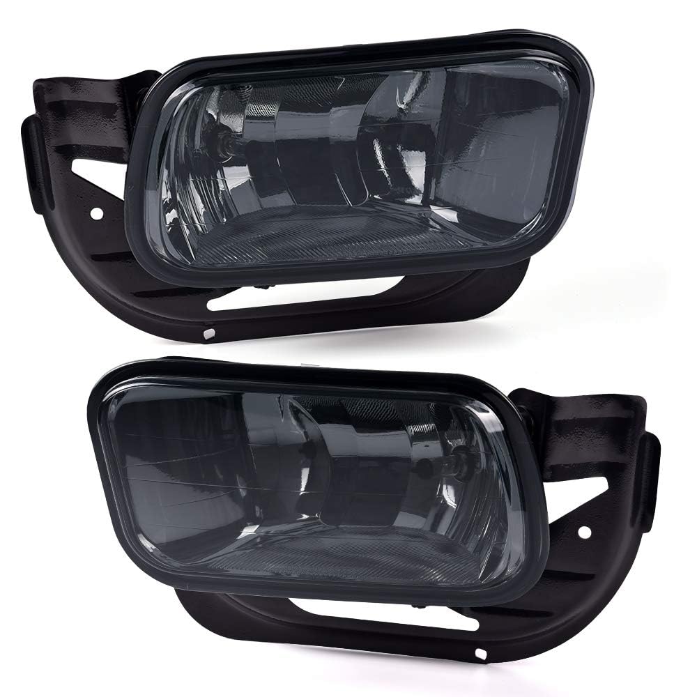 PIT66 Fog Light Compatible with Dodge Ram 1500 2009-2012/Fit Dodge Ram 2500 3500 2010-2018 Left & Right Fog Lights Lamps Smoke Lens