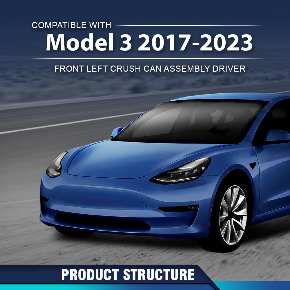 PIT66 Front Left Crush Can Assembly Fit Tesla Model 3 2017-2023, OE