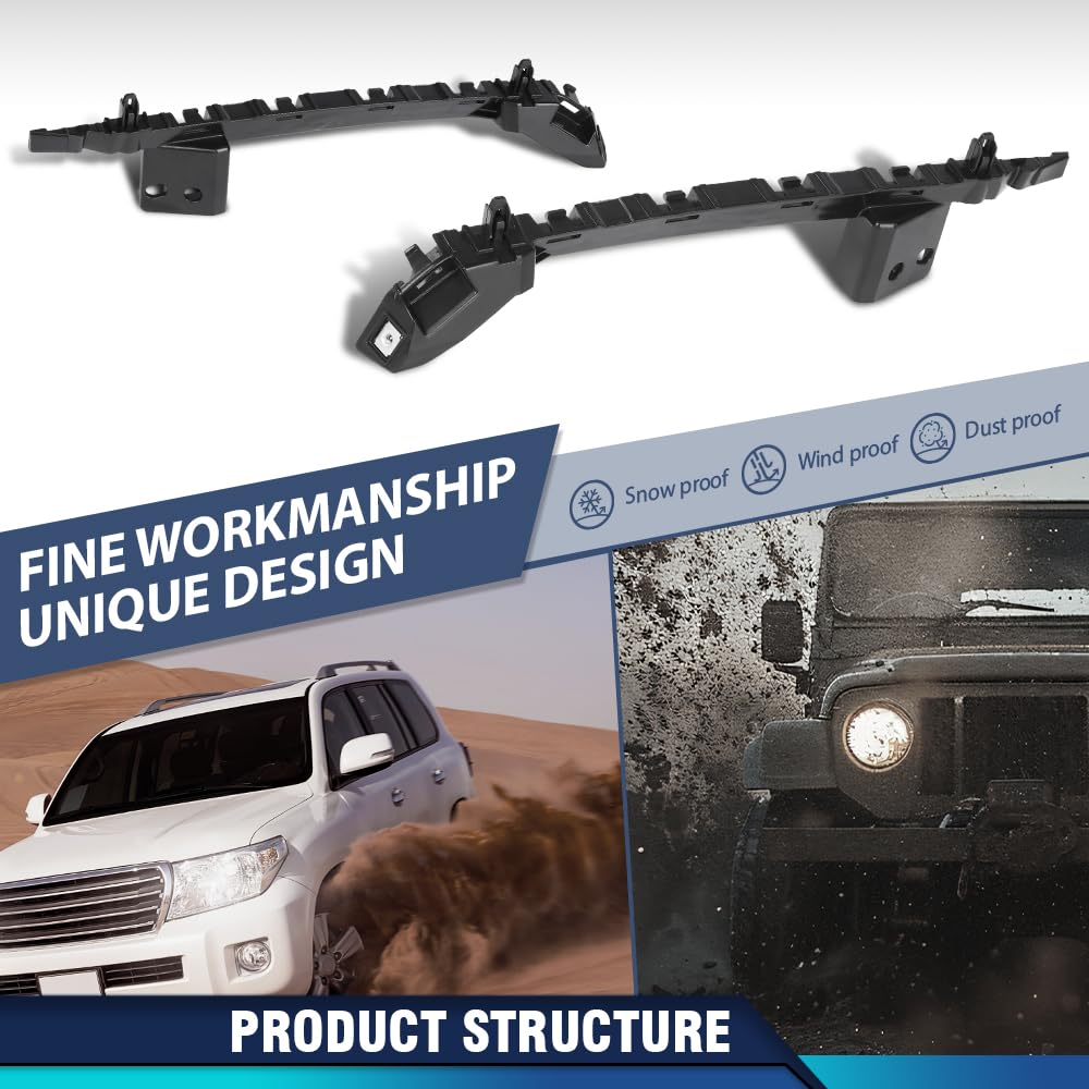 PIT66 Front Driver & Passenger Side Bumper Bracket Set, GM1043161,