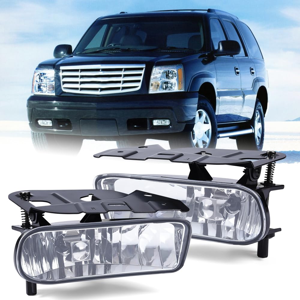 PIT66 Front Bumper Fog Lights Compatible with 2002-2006 Cadillac Escalade