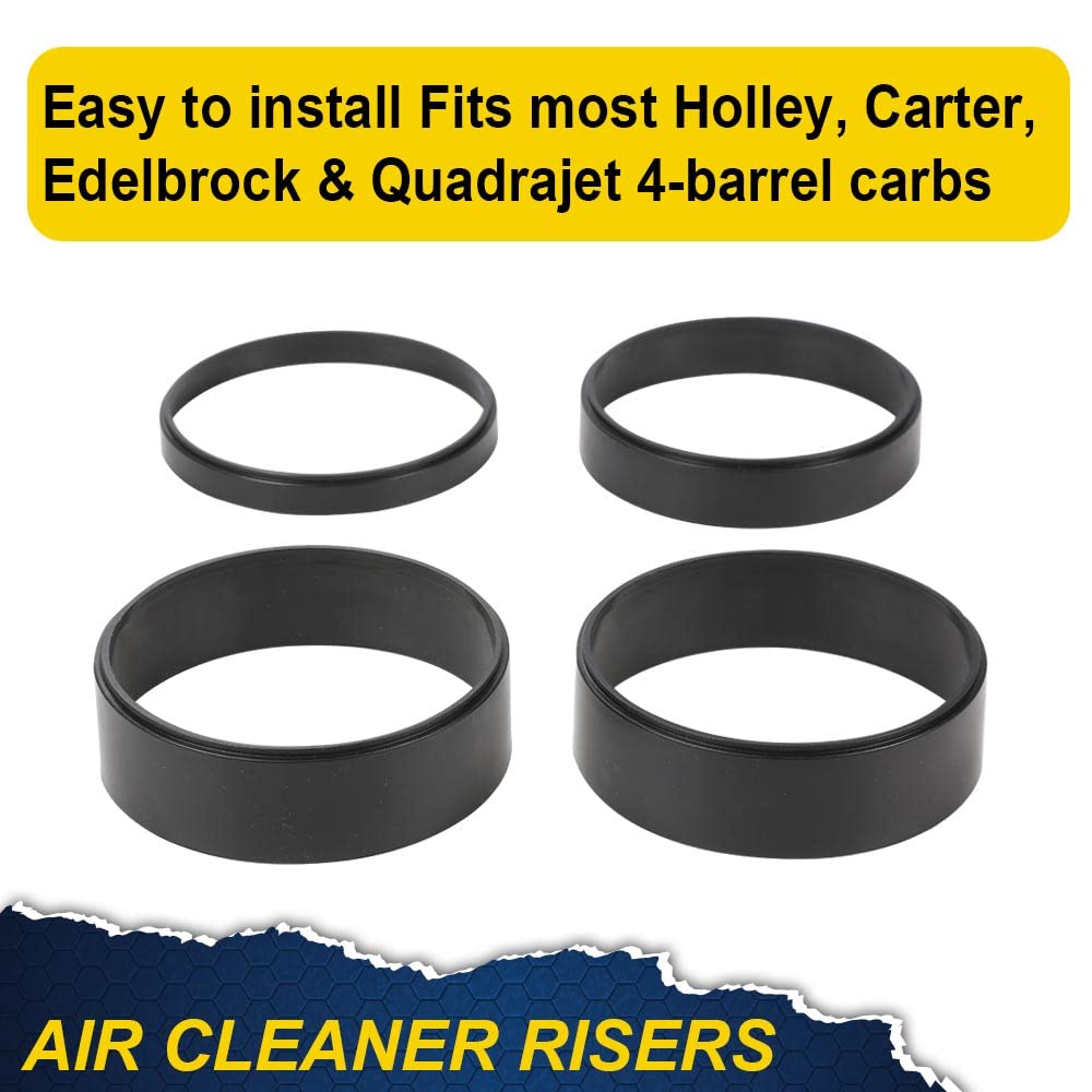 PIT66 4Pcs Air Cleaner Spacer Plastic, Black