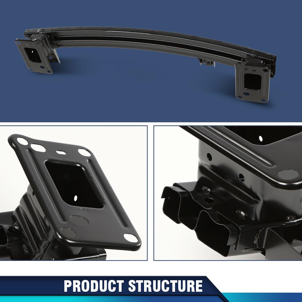 PIT66 Front Bumper Reinforcement Impact Bar, Black