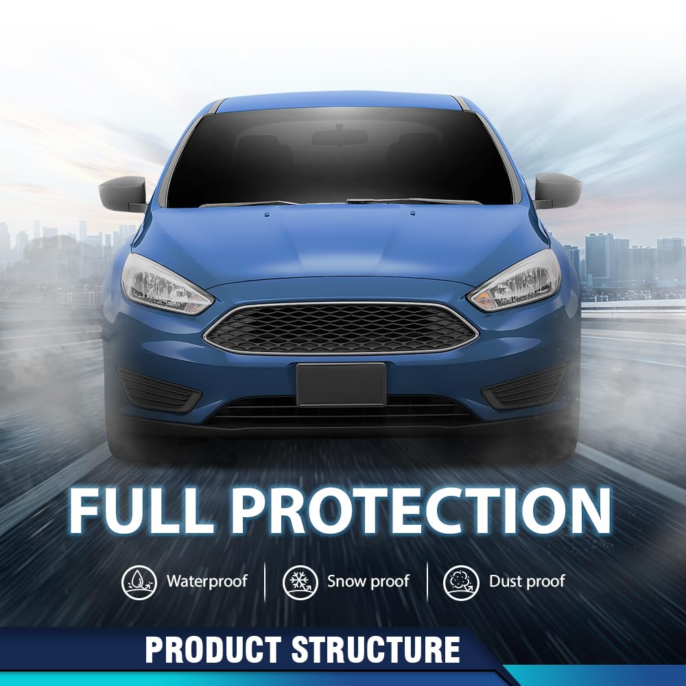 PIT66 Fog Light Cover Front Left Driver Side Black Compatible with Ford Focus S 2015-2017, Fit Ford Focus SE 2018, F1EZ17B814B, FO1038150