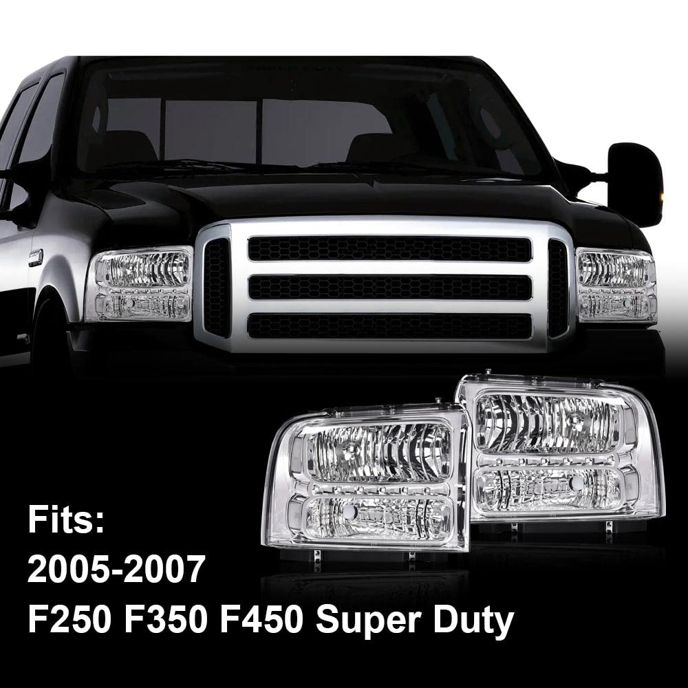 PIT66 LED Point Headlight Fit Ford F250 F350 F450 F550 Super Duty 2005-2007