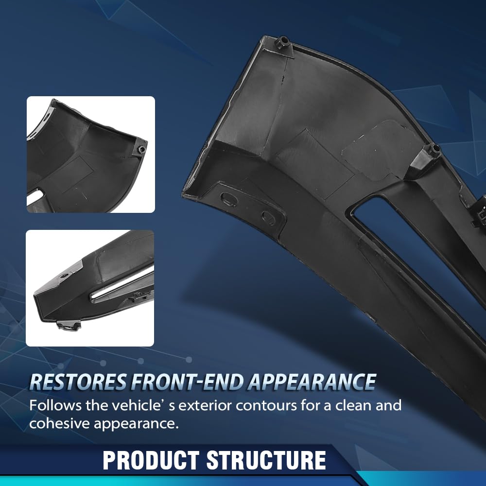 PIT66 Front Bumper Left End Extension PP Black Fit Toyota Tacoma 2024-2025