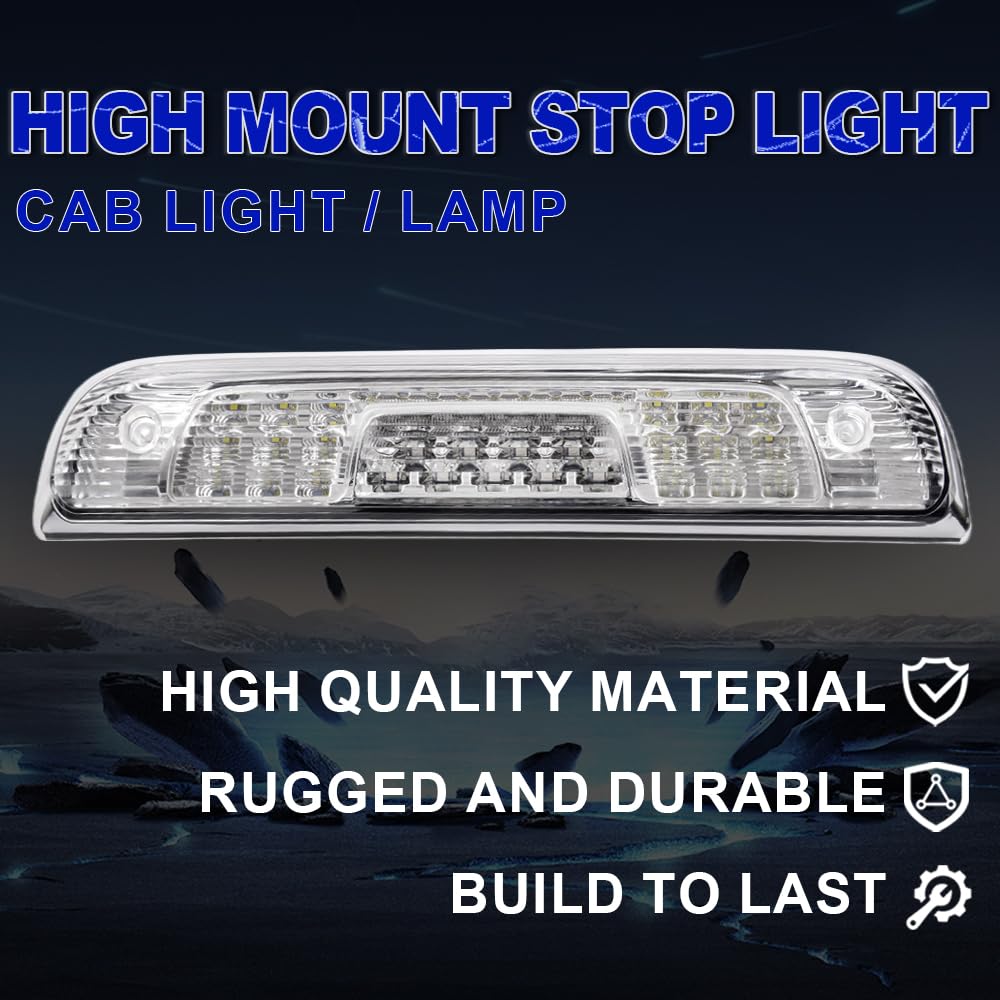 PIT66 LED 3rd Brake Light Fit 2014-2018 Chevy Silverado Clear Housing