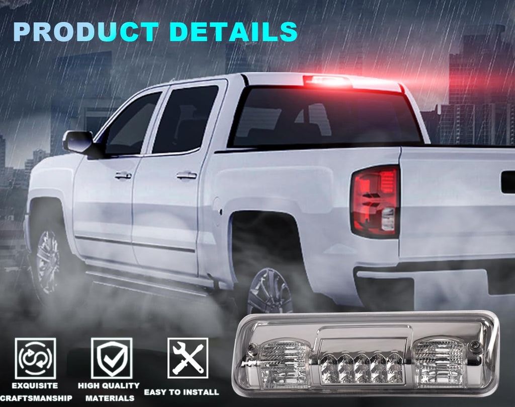 PIT66 LED 3rd Brake Light Fit F150 Lobo 04-08 Clear Housing