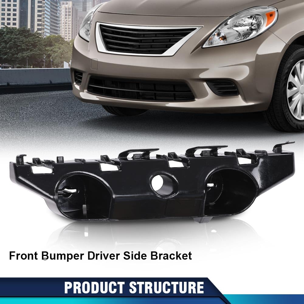 PIT66 Front Bumper Brackets Compatible with Nissan Versa Note 2014-2019