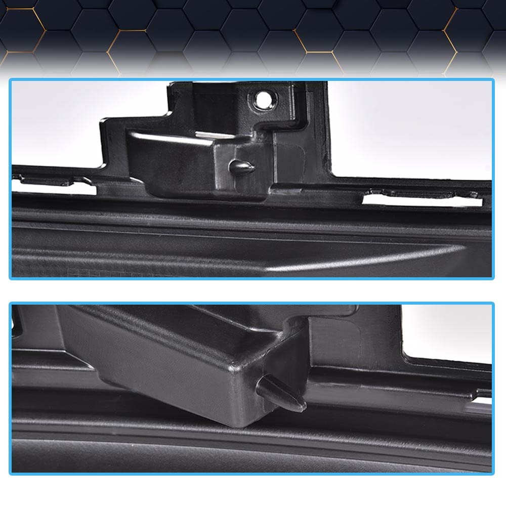 PIT66 Fog Light Cover,Compatible with 2013-2016 Ford Fusion FO1039133,FO1038133 Right & Left Pair Set black