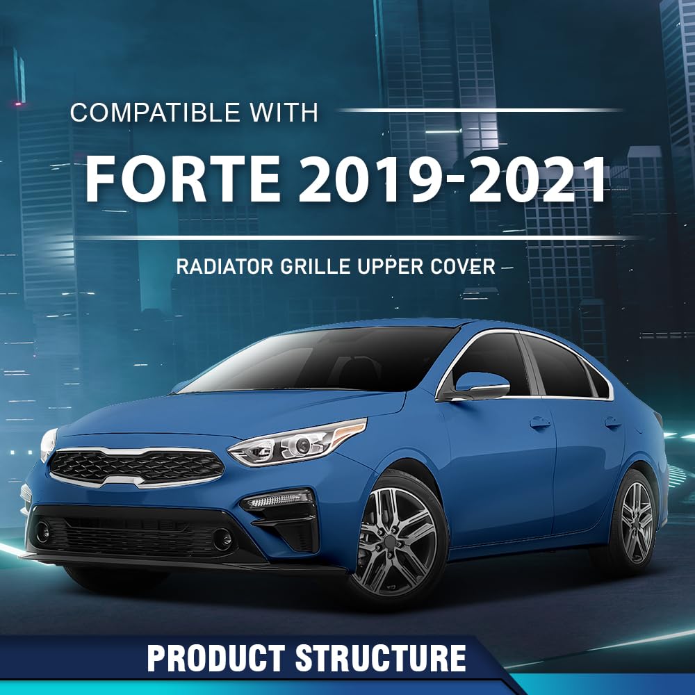 PIT66 Radiator Grille Upper Cover Compatible with Kia Forte 2019-2023