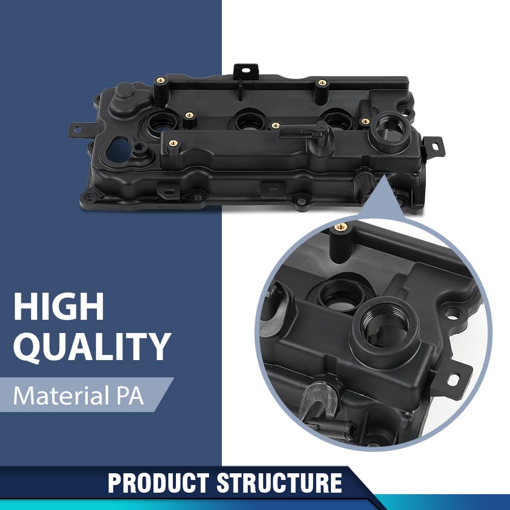 PIT66 Left &Right Engine Valve Cover w/Gasket Compatible with Nissan Murano 2009-2014, Compatible with Nissan Quest 2011-2014 V6 3.5L DOHC Petrol,13264JN01A, 13264JP01A, 13264JP01B, 264-996