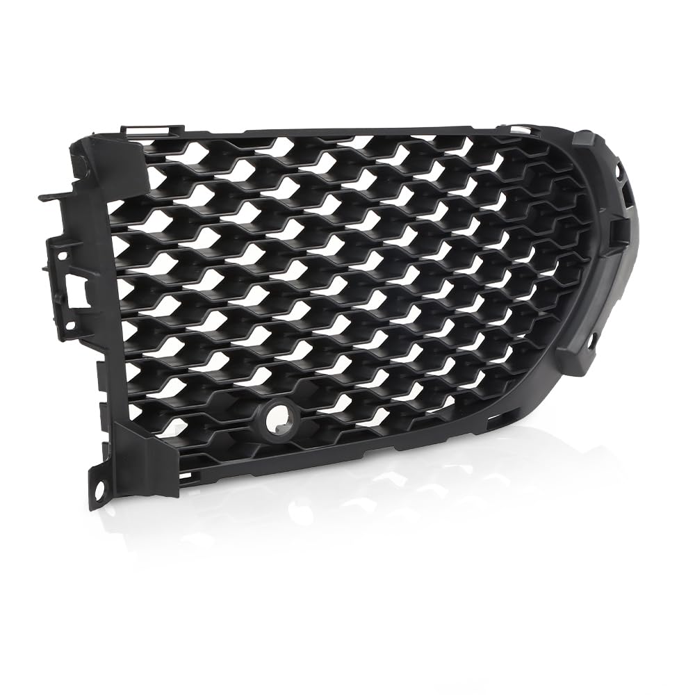PIT66 Fog Light Cover Front Right Side Compatible with Jaguar F-Pace First Edition 2017, Fit Jaguar F-Pace (submodel: R-Sport, S) 2017-2020, Fit Models with Open Side Mesh T4A6215, JA1039106 Black