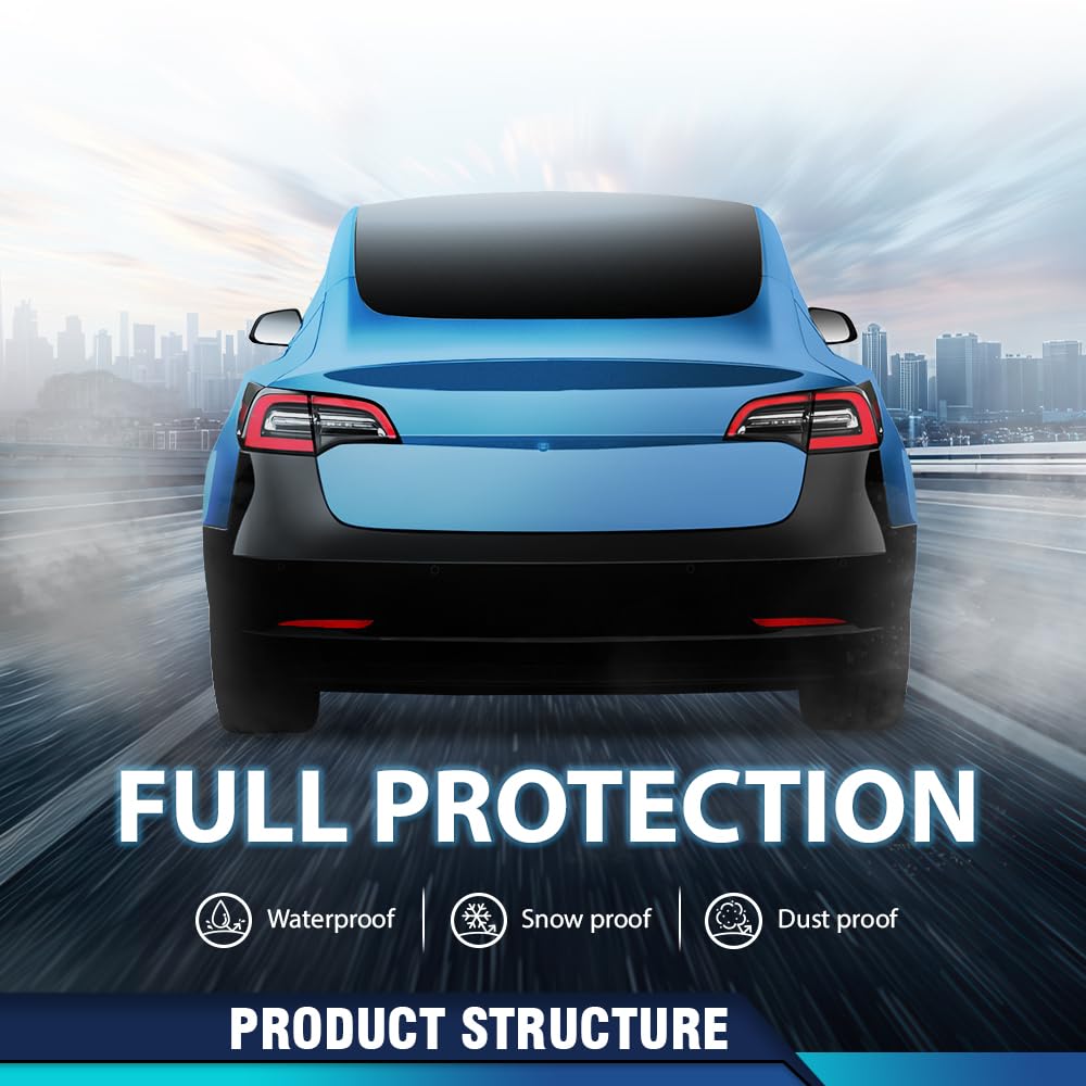 PIT66 Rear Bumper Cover W/Sensor Holes Fit Tesla Model 3 2017-2022 Black
