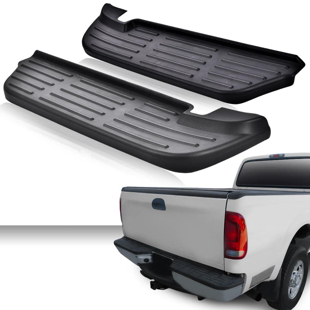 PIT66 Rear Bumper Step Pad Cover Compatible with Ford F250 F350 F450 F550 Super Duty Lariat, XL, XLT Models 1999-2007 Driver Left and Passenger Right Side