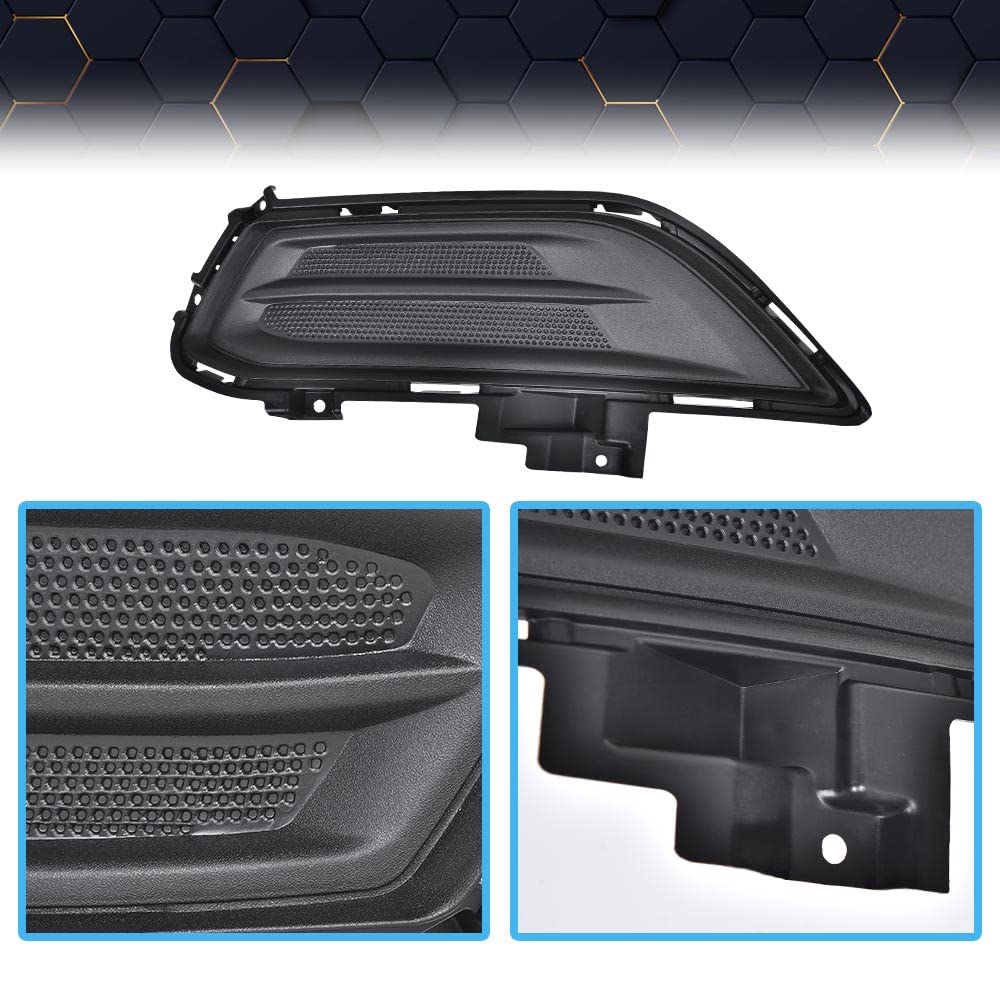 PIT66 Fog Light Cover,Compatible with 2013-2016 Ford Fusion FO1039133,FO1038133 Right & Left Pair Set black