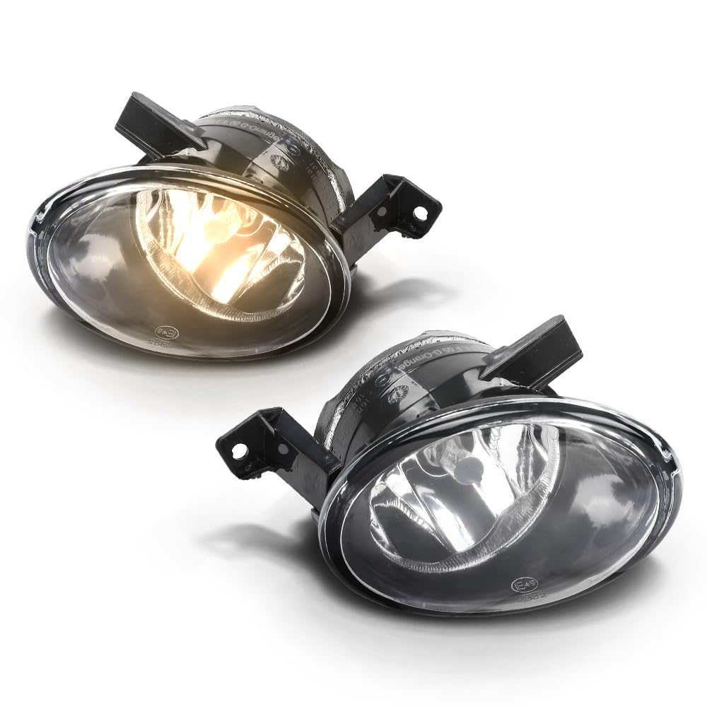 PIT66 Front Bumper Fog Lights Lamps Left & Right Compatible with Volkswagen Golf Hatchback/Jetta Sedan 2010-2014 Fit Volkswagen Golf Wagon/Jetta Wagon 2010-2013 5K0941700G, 5K0941700B, 5K0941700 Black