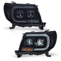 PIT66 Dual Convex LED Projector Headlights Fit 2005-2011 Toyota Tacoma