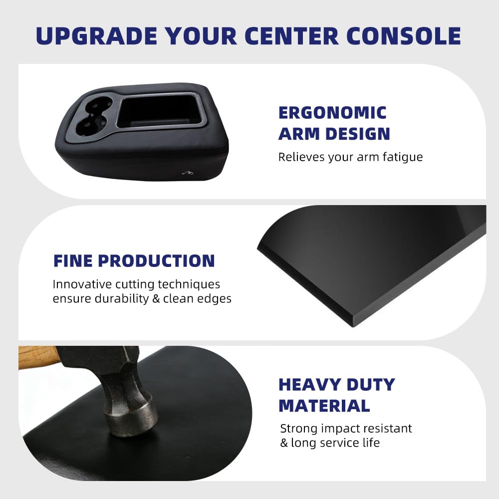 PIT66 Center Console Lid Cover Fit Avalanche Tahoe Sierra 2007-2014