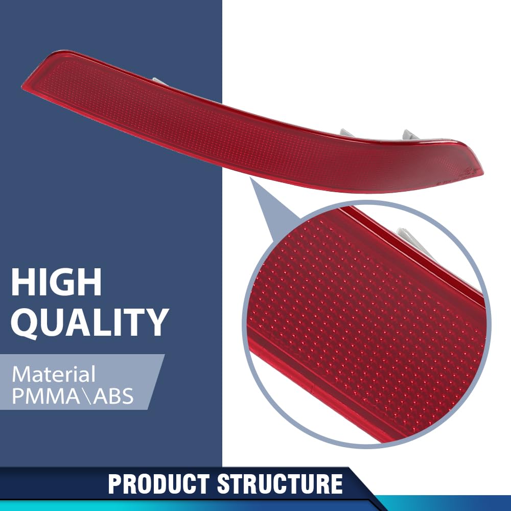 PIT66 Rear Bumper Reflector Lights Left & Right, Red