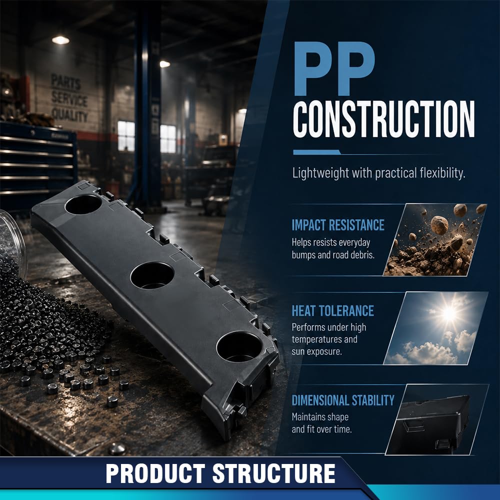PIT66 Rear Left Bumper Bracket PP Black Fit GMC Terrain 2018-2023