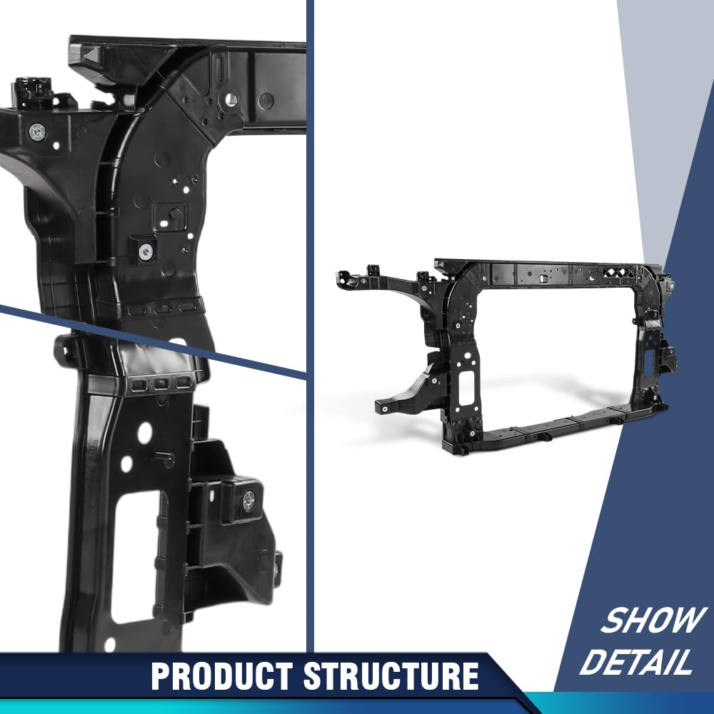 PIT66 Radiator Support Core Compatible with Hyundai Palisade 2020 2021 2022 64101S8000, HY1225214 Black