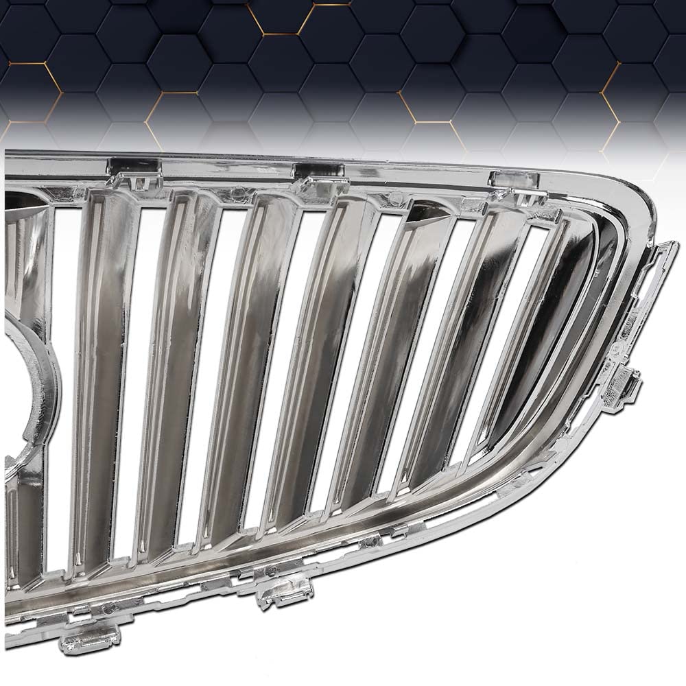 PIT66 Front Upper Bumper Grille Assembly Fit Buick Verano 2012-2017, Chrome