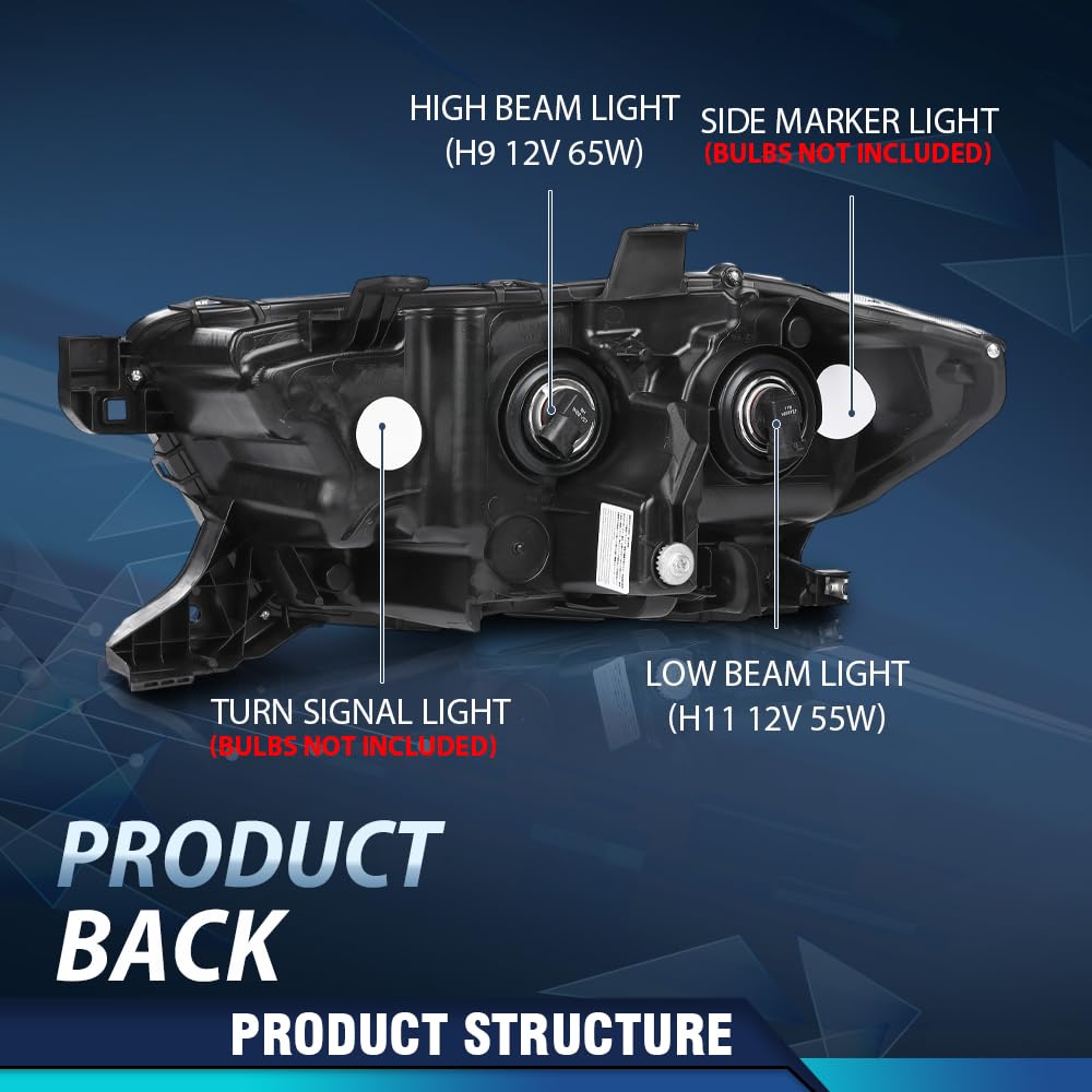 PIT66 Front Headlights Assembly Fit 2019-2023 Toyota Tacoma