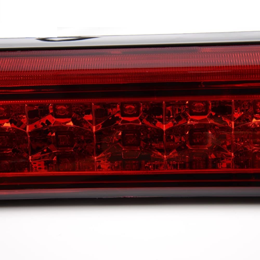 PIT66 LED 3rd Brake Light, Compatible with 07-16 Toyota Tundra High Mount Stop Parking Light Third Brake Cargo Lamps Red Lens Chrome Housing