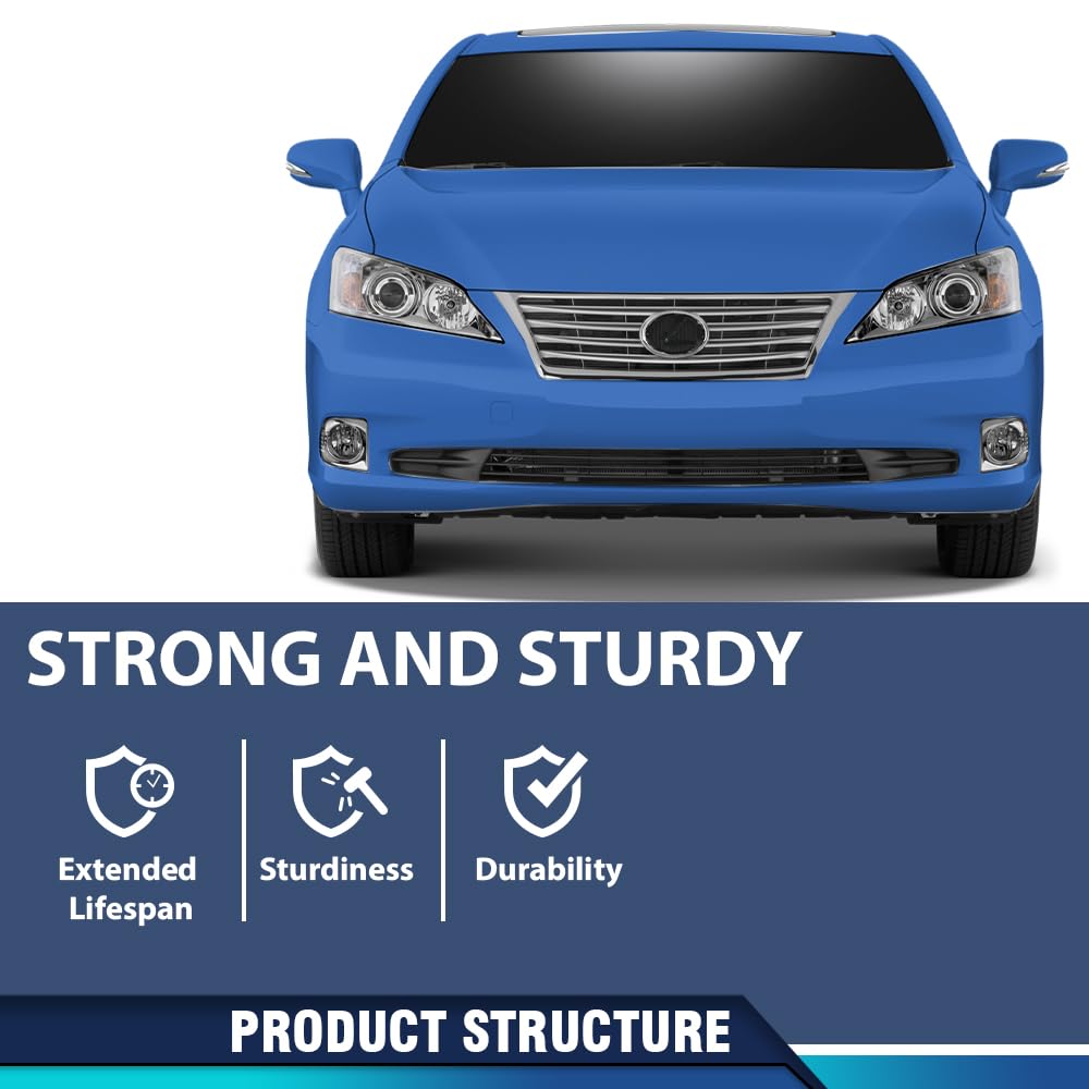 PIT66 Front Bumper Upper Grille & Chrome Molding Trim Fit ES350 2010-2012