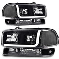 PIT66 LED DRL Headlights Assembly Fit 1999-2006 GMC Sierra 1500 2500 3500