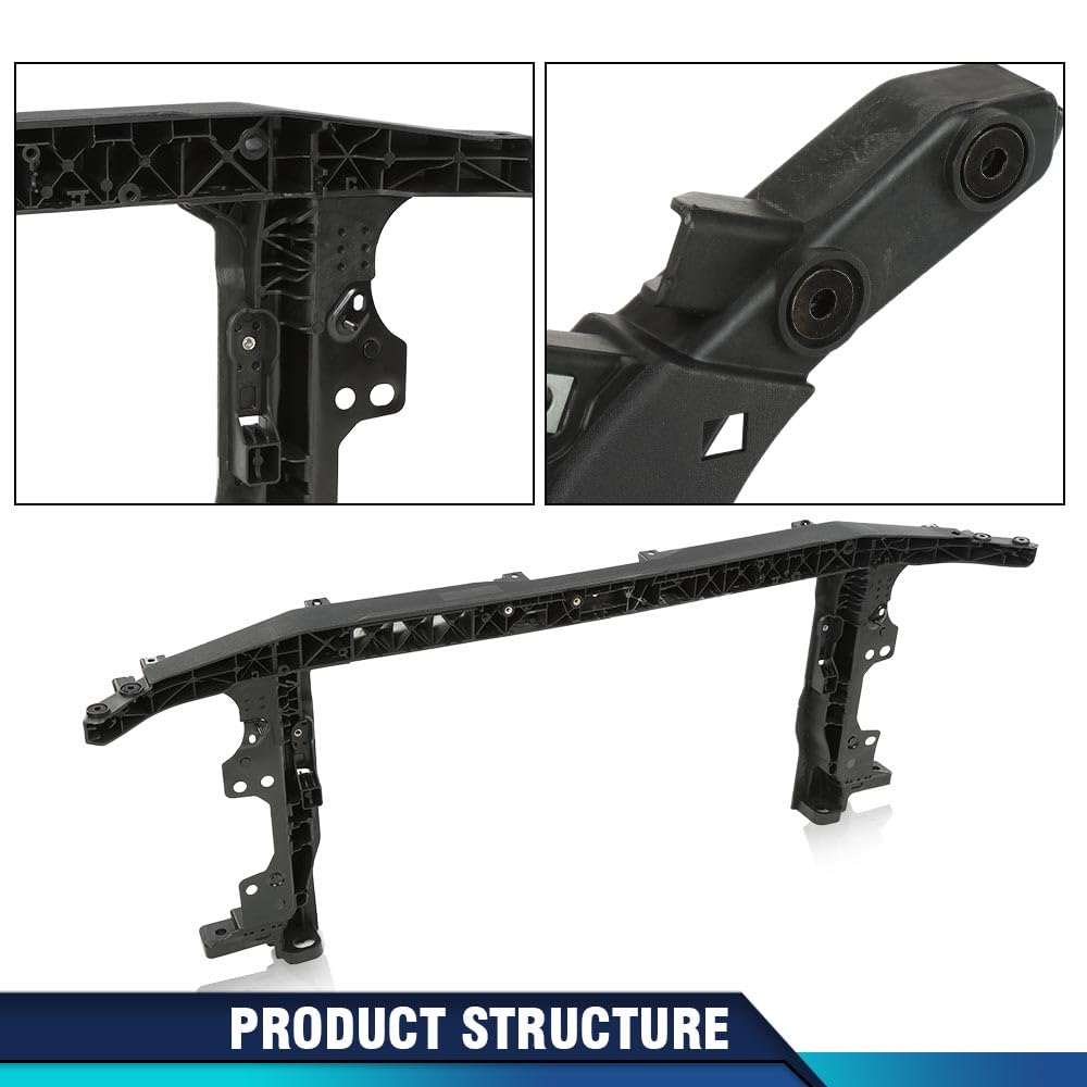 PIT66 Front Radiator Support Assembly Compatible with Hyundai Elantra 2021 2022 2023 HY1225222, 64101AB000 Black