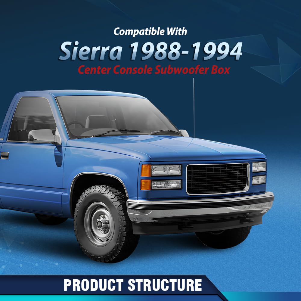 PIT66 Mini Center Console Subwoofer Box Fit Chevy Silverado 1988-1994